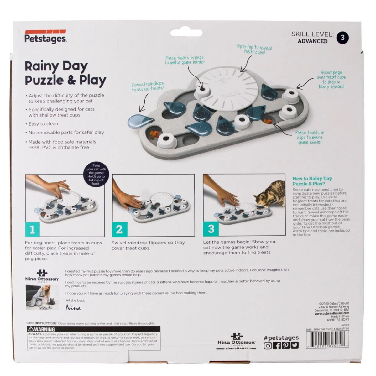 Aktivointilelu kissalle Cat Rainy Day Puzzle and Play>Nina Ottosson New