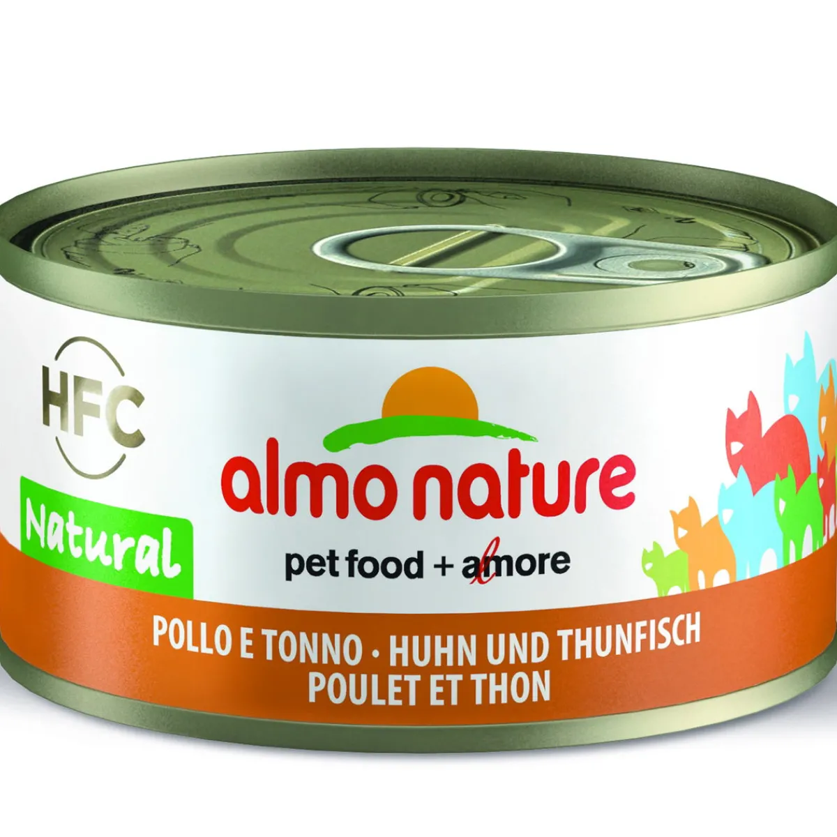 HFC -kissan märkäruoka, kana ja tonnikala 70 g>Almo Nature Best