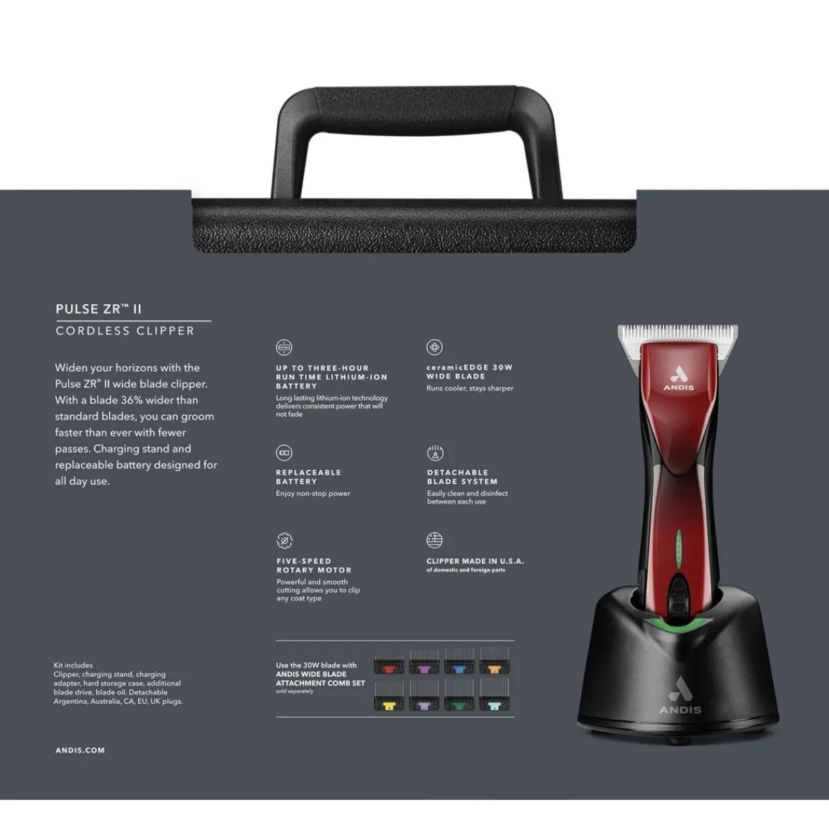 Pulse ZR II Wide trimmauskone punainen>Andis Sale