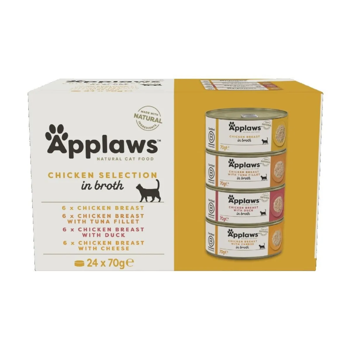 Kanalajitelma liemessä 24x70g>Applaws Clearance
