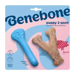 Puppy Rubber Bones Bacon Tiny 2 kpl>Benebone Outlet