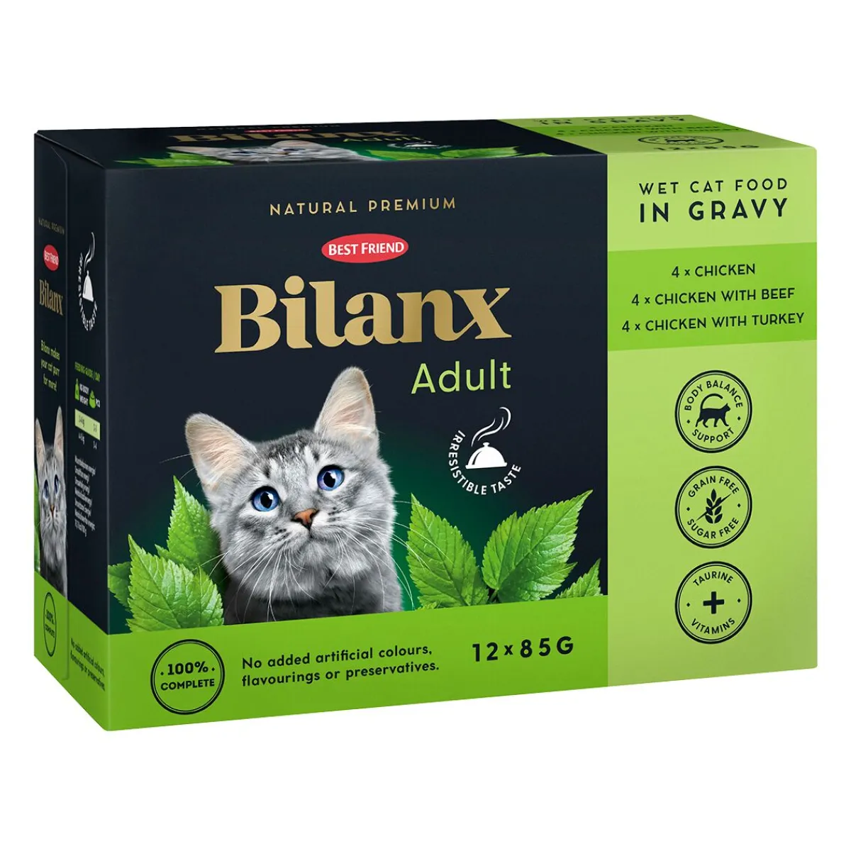 Best Friend Adult kana, nauta & kalkkuna 12 x 85 g>Bilanx
