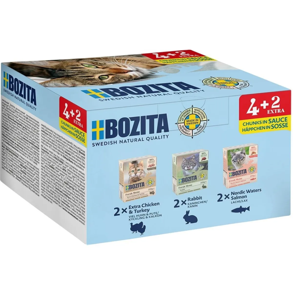 Cat Tetra Mixpack 6 x 370g>Bozita New