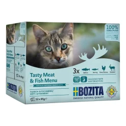 Feline kala-ja lihalajitelma multibox 12 x 85g>Bozita Hot
