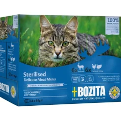 Indoor & Sterilised lihalajitelma kastikkeessa 12x85 g>Bozita Best