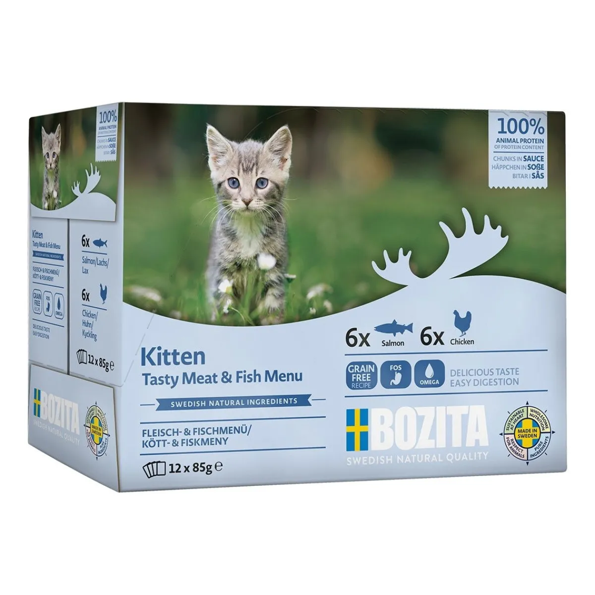 kitten lajitelma kastikkeessa 12x85 g>Bozita Clearance