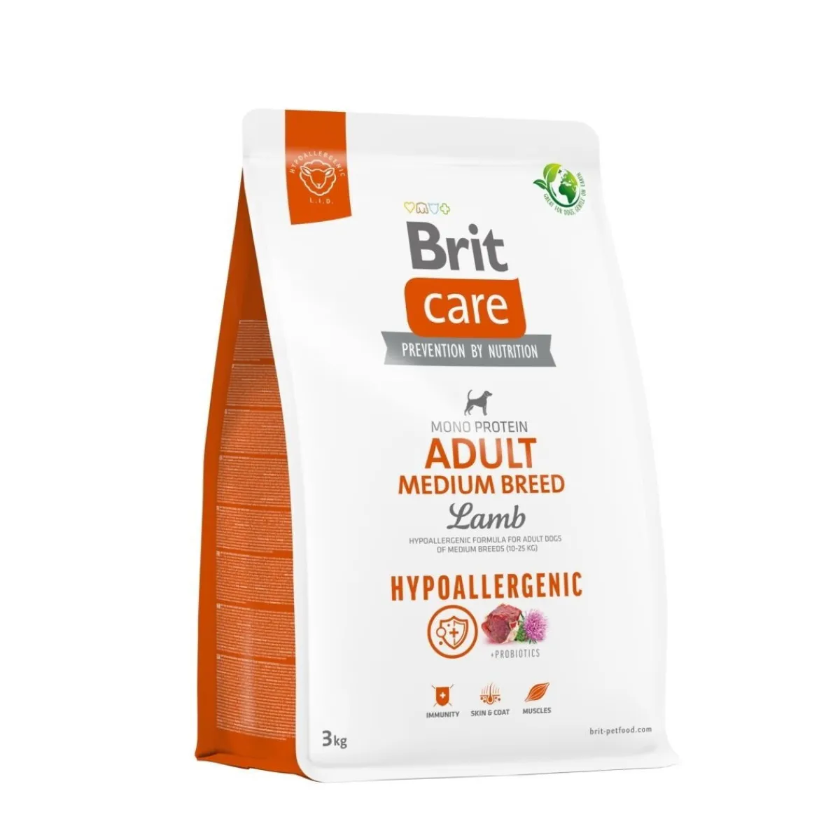 Dog Adult Medium Breed Hypoallergenic Lamb 2x12 kg>Brit Care