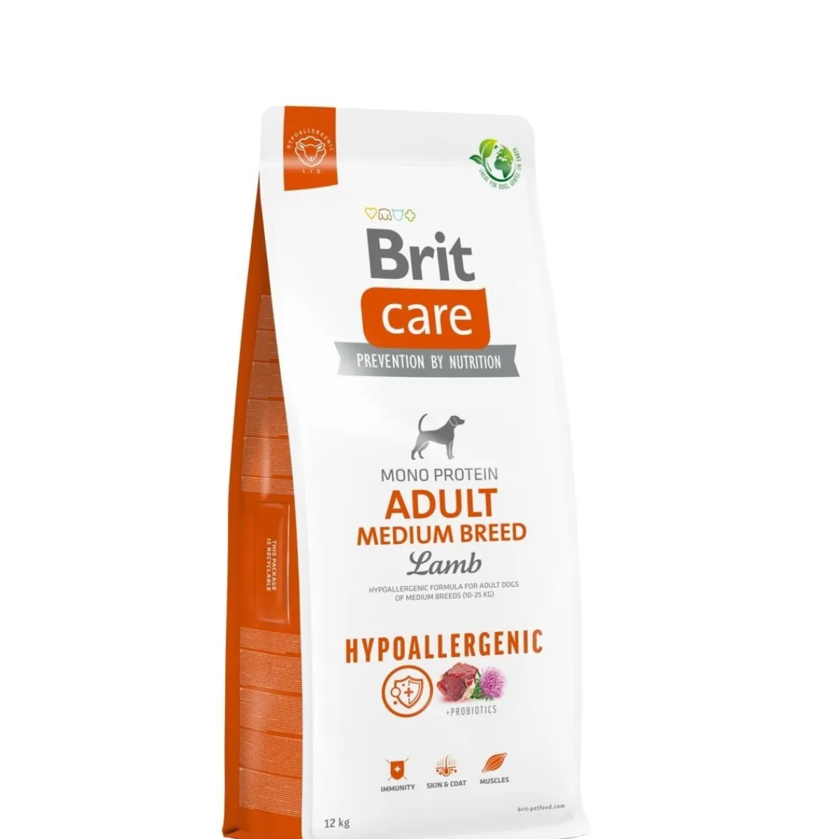 Dog Adult Medium Breed Hypoallergenic Lamb 2x12 kg>Brit Care