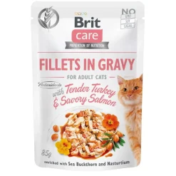 Gravy kalkkuna & lohifilee kastikkeessa 85 g>Brit Care Discount