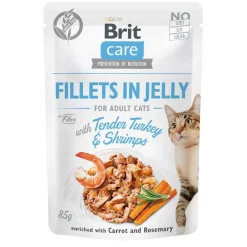 Jelly kalkkunafilee & katkarapu hyytelössä 85 g>Brit Care Best