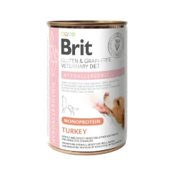 for dogs Hypoallergenic Monoprotein Turkey Can 400g>Brit Veterinary Diet New