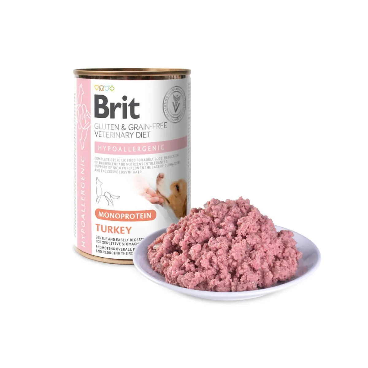 for dogs Hypoallergenic Monoprotein Turkey Can 400g>Brit Veterinary Diet New