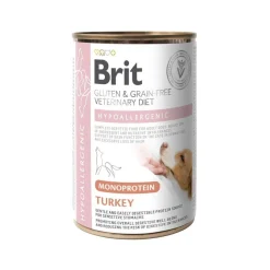 for dogs Hypoallergenic Monoprotein Turkey Can 400g>Brit Veterinary Diet New