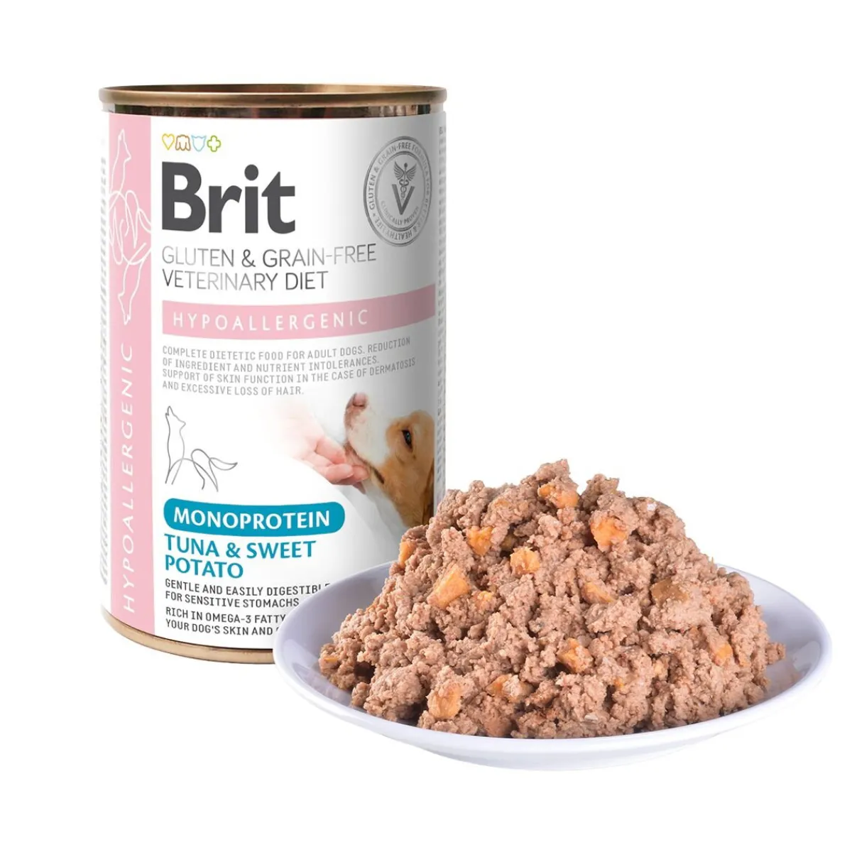 for dogs Hypoallergenic Monoprotein Tuna&SweetPotato Can 400g>Brit Veterinary Diet Sale