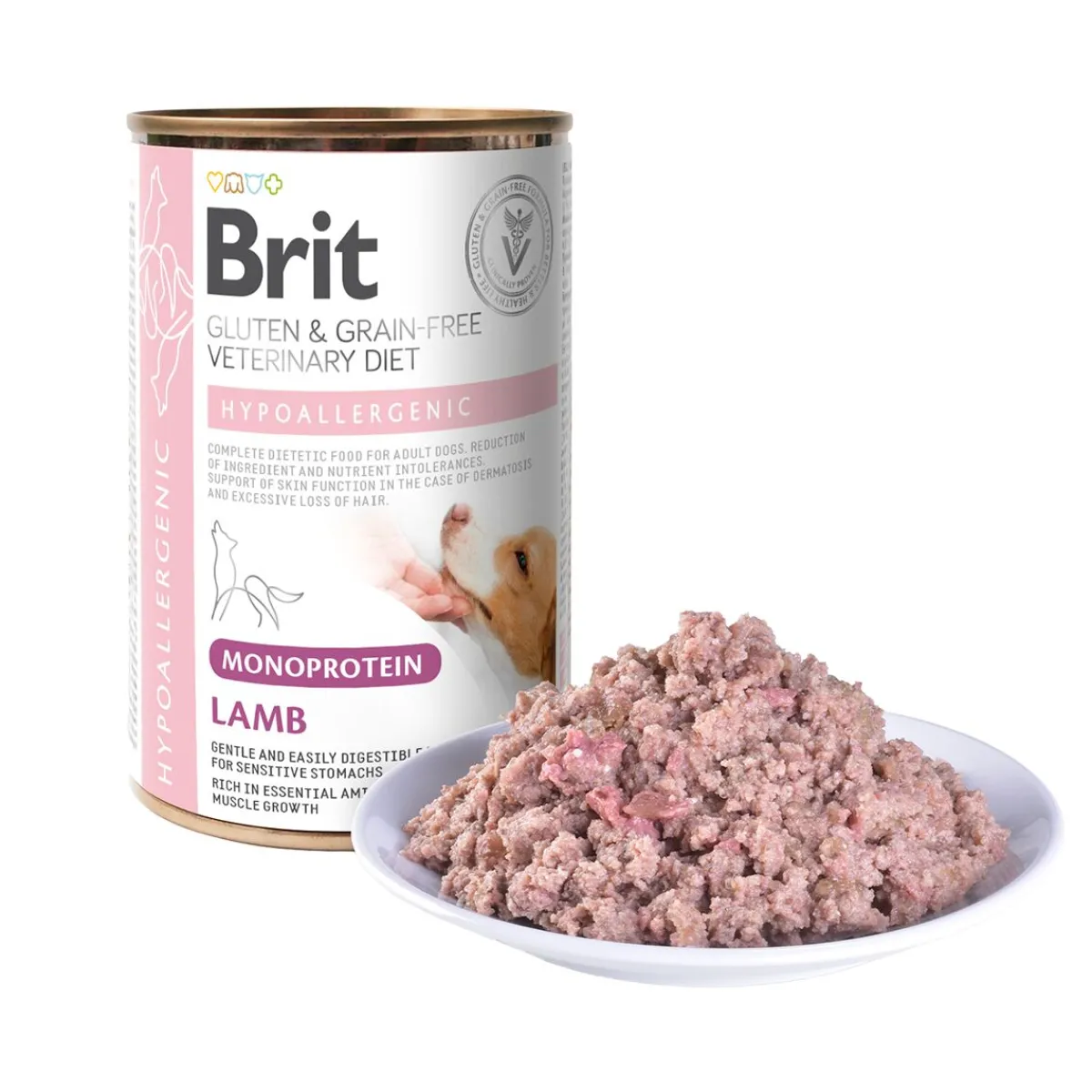 for dogs Hypoallergenic Monoprotein Lamb Can 400g>Brit Veterinary Diet Discount