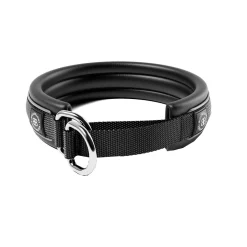 puolikiristävä panta pehmustettu 3 cm, musta>BullyBillows