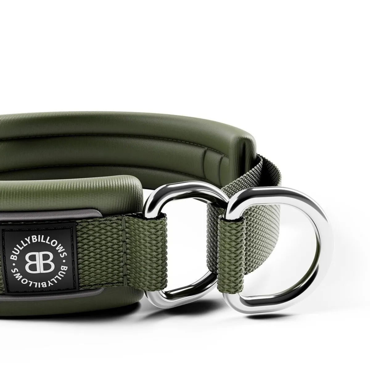 puolikiristävä panta pehmustettu 3 cm, khaki>BullyBillows