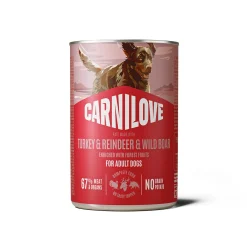 Dog Adult Turkey & Reindeer Patee 400 g>Carnilove Hot