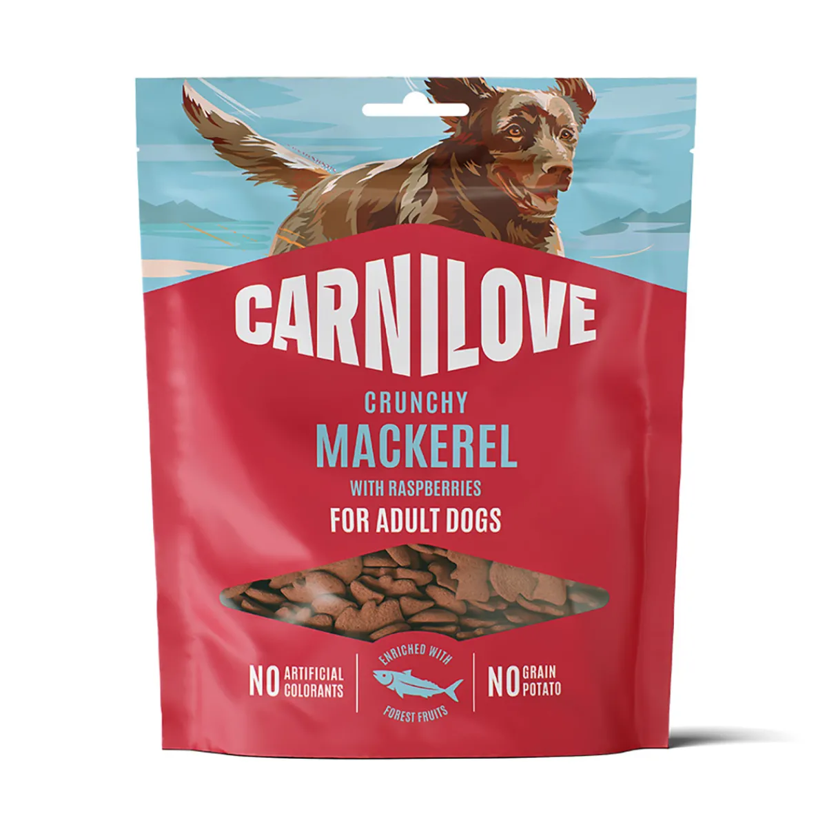 Dog Crunchy Snack Mackerel with Raspberries 200 g>Carnilove Hot