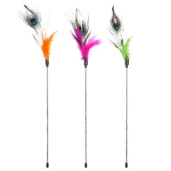 Cat Dangler Feathers 36cm>Flamingo Clearance