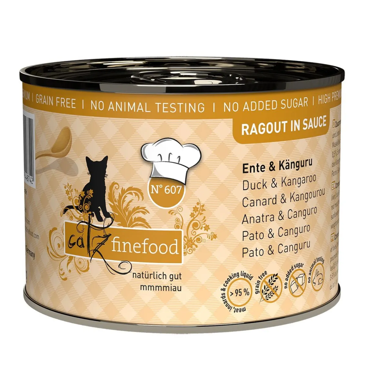 Ragout N°607 ankka & kenguru 190 g>Catz Finefood Best