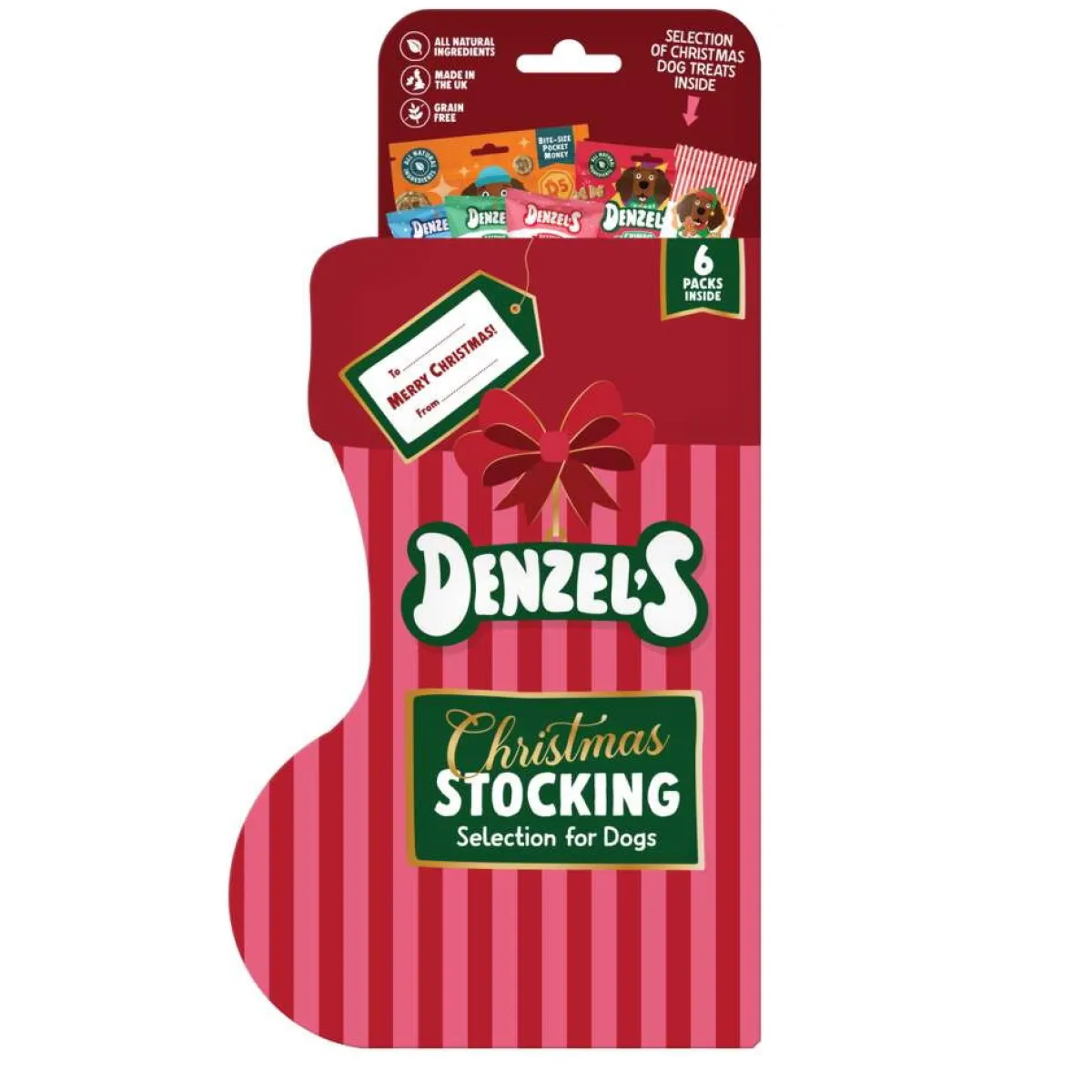 Christmas Stocking -herkkulahjapakkaus koiralle 245g>Denzel's Hot
