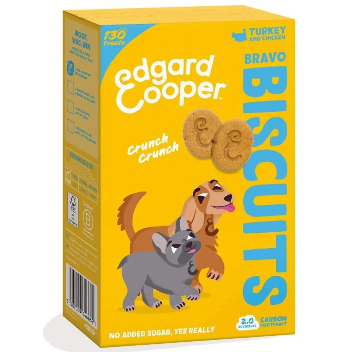 E&C-koirankeksit, kalkkuna-kana 400 g>Edgard & Cooper™ Hot