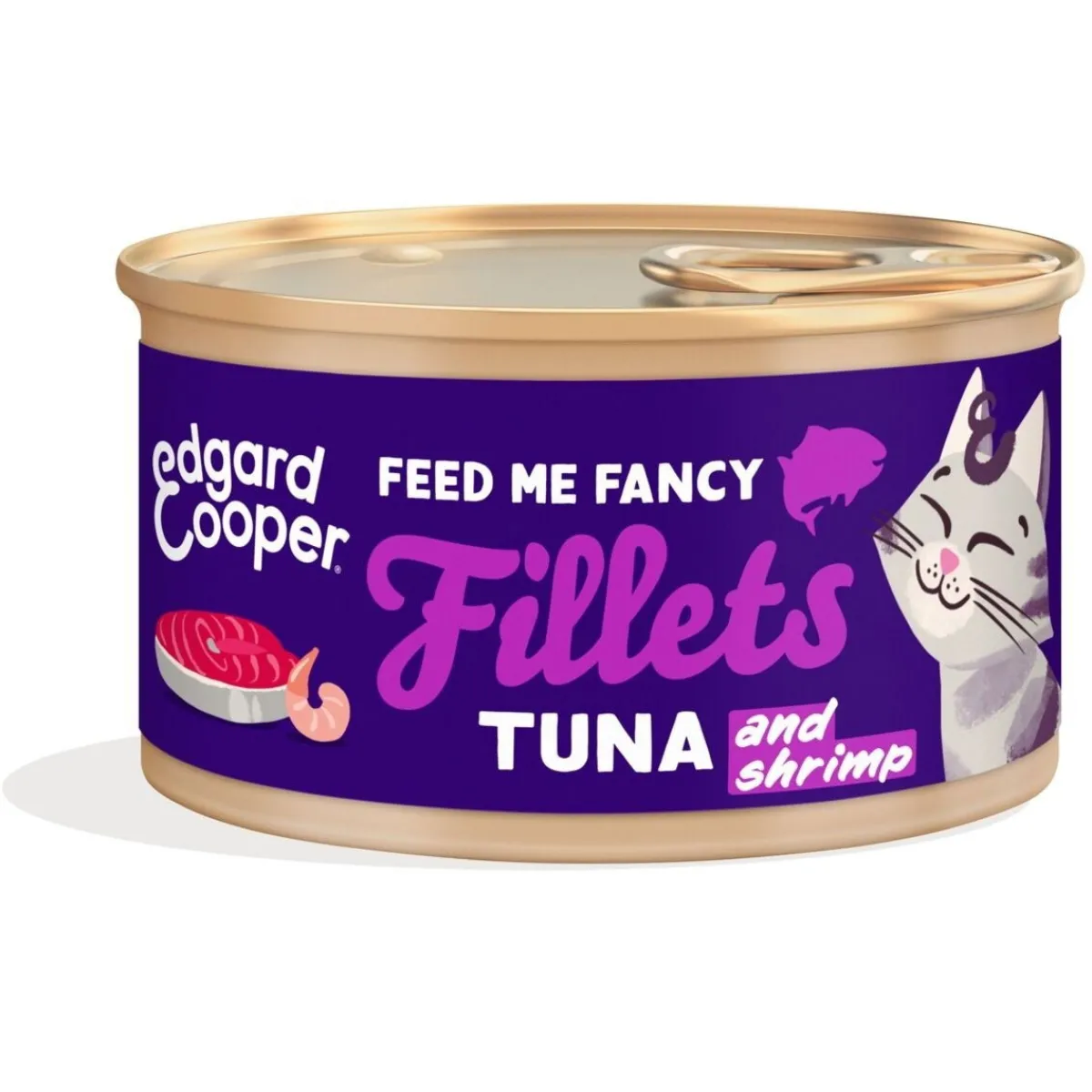 Edgard&Cooper Cat fillets tonnikala & katkarapu 70g>Edgard & Cooper™ Hot