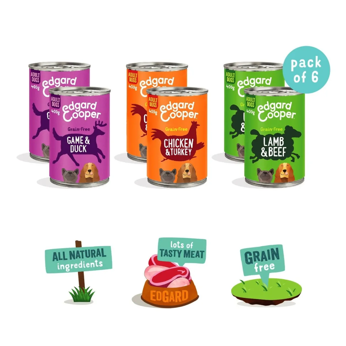 Edgard & Cooper Dog Multipack 6x400g>Edgard & Cooper™ Outlet