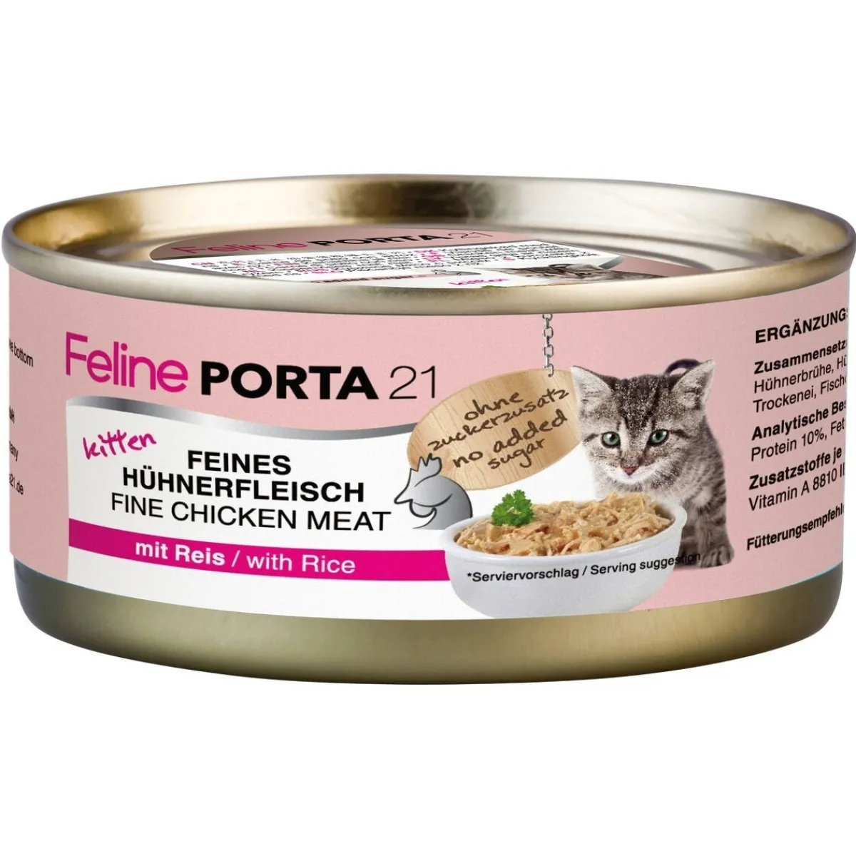 Kitten Kana & Riisi, 90 g>Feline Porta 21 Hot