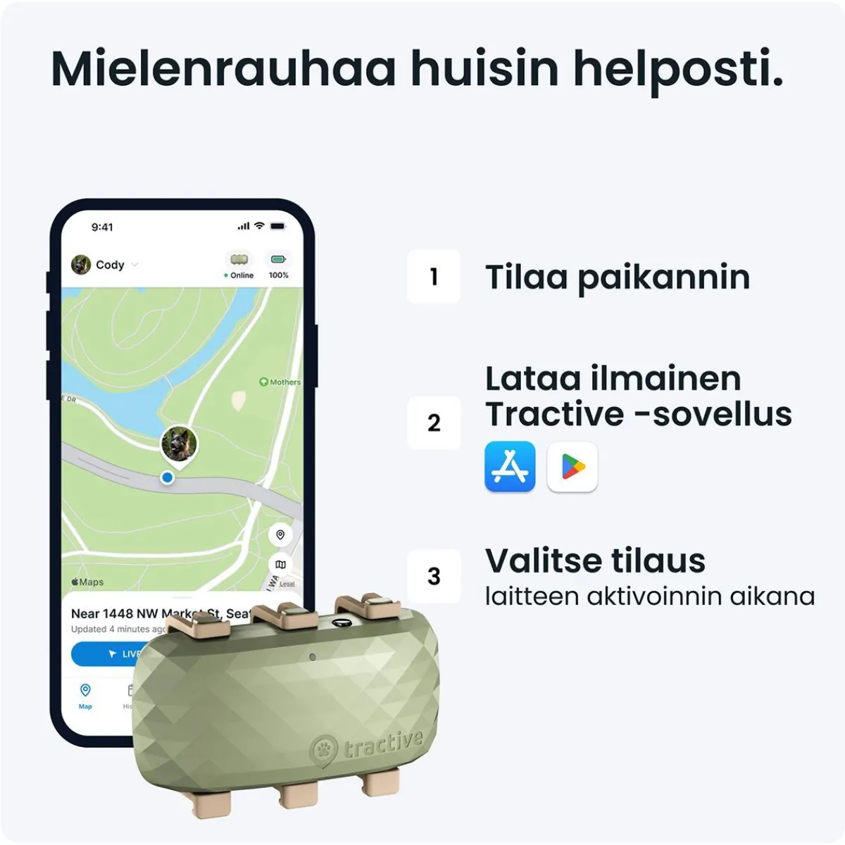 GPS koiralle XL>Tractive Online