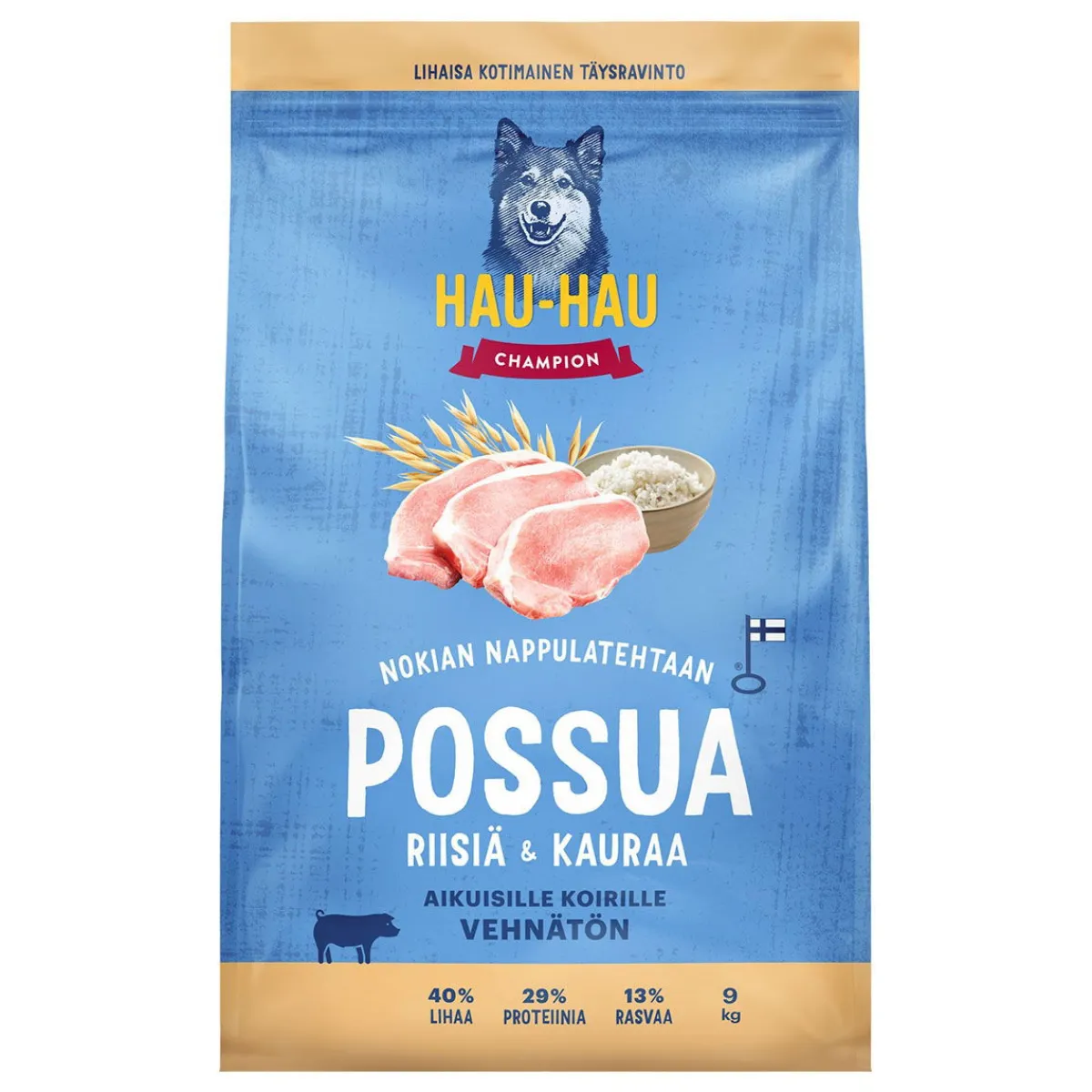 Hau-Hau Champion Possua, Riisiä ja Kauraa 9 kg>Hau Hau Champion Best