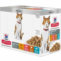 Science Plan Cat Adult Sterilised Chicken, Fish, Trout & Turkey 12x85 g>Hill's Hot