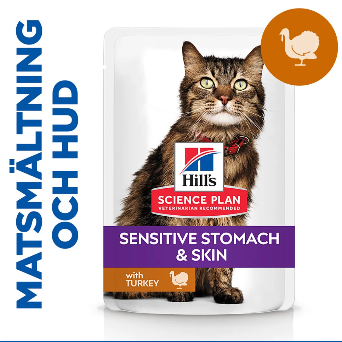 Science Plan Cat Adult Sensitive Stomach & Skin Turkey 12x85g>Hill's Sale