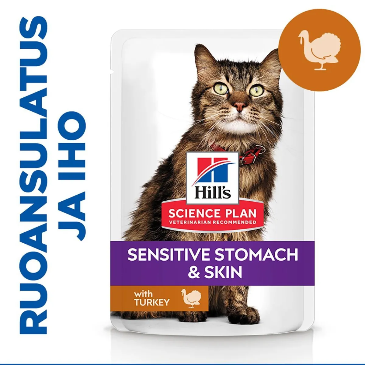 Science Plan Cat Adult Sensitive Stomach & Skin Turkey 12x85g>Hill's Sale