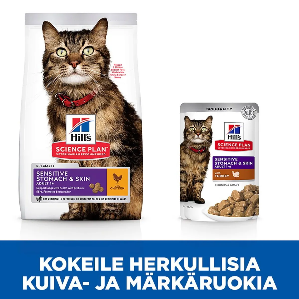 Science Plan Cat Adult Sensitive Stomach & Skin Turkey 12x85g>Hill's Sale