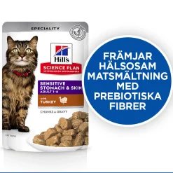 Science Plan Cat Adult Sensitive Stomach & Skin Turkey 12x85g>Hill's Sale