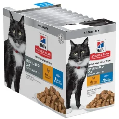 Science Plan Sterilised Mature Adult 7+ Chicken & Ocean Fish 12x85g>Hill's Online