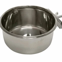 Häkkiin kiinnitettävä teräskuppi 600ml>Kerbl New