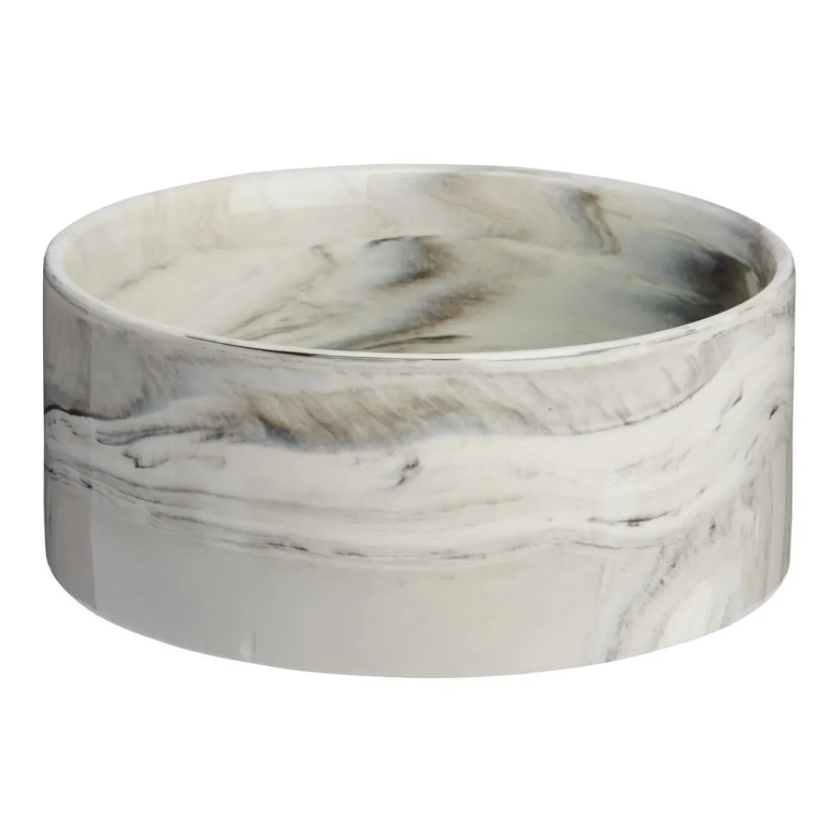 Keraaminen koirankuppi Marble kermanvaalea>Basic Online