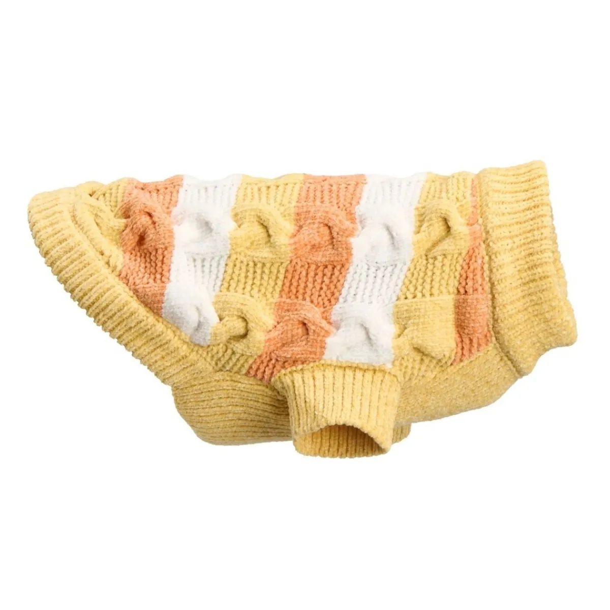 Chenille Braided raitaneule oranssi>Little&Bigger Hot