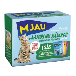 Multipack lihaa ja kalaa kastikkeessa 12 x 85 g>Mjau Outlet