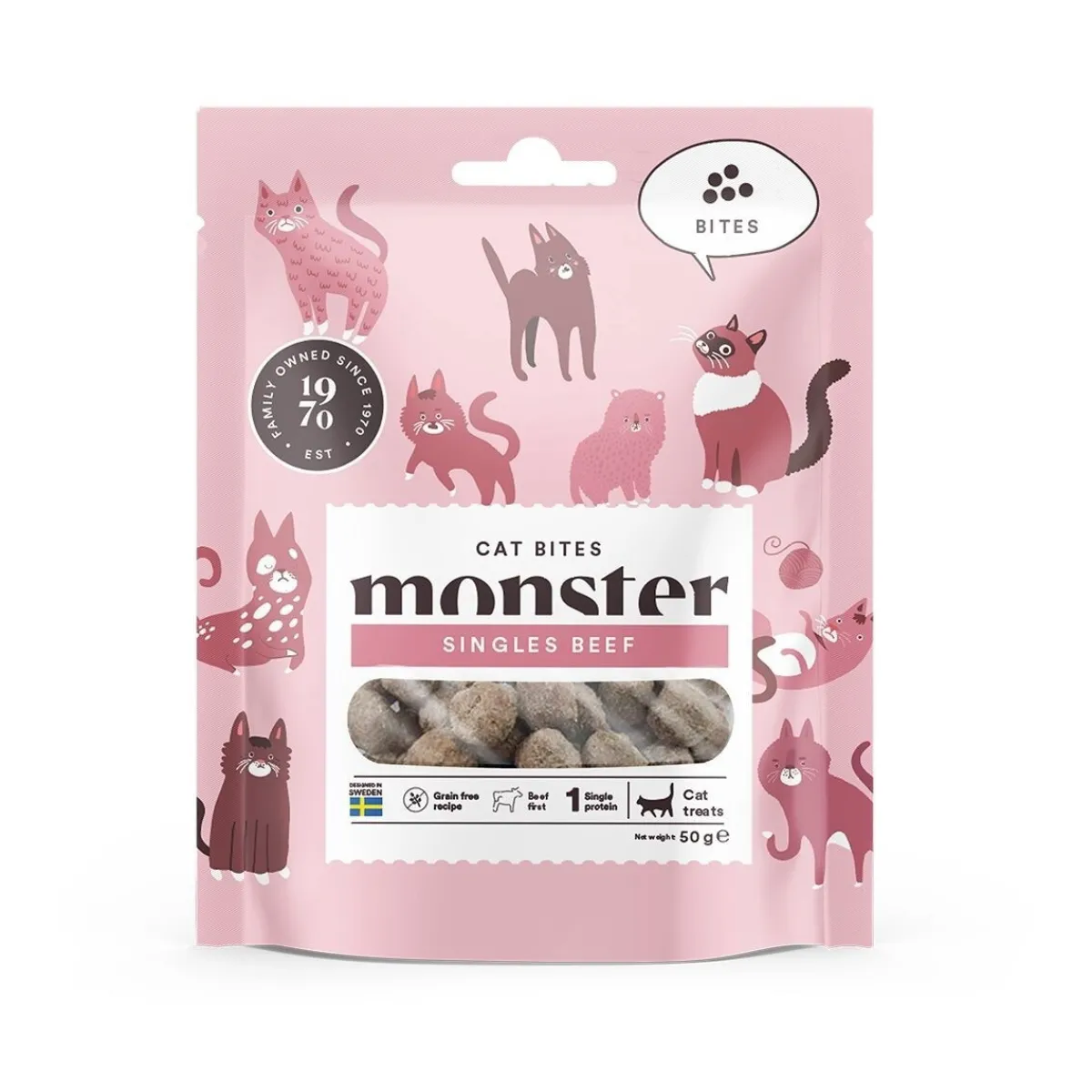 Monster Cat Bites nauta 50g>Monster Pet Food New