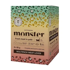 Monster Cat Meat Lover 8x85g>Monster Pet Food Clearance