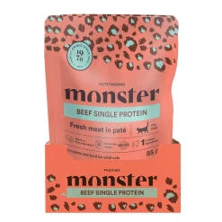 Monster Cat Pouch Adult Beef 16 x 85 g>Monster Pet Food Best