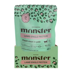 Monster Cat Pouch Adult Lamb 16 x 85 g>Monster Pet Food Discount