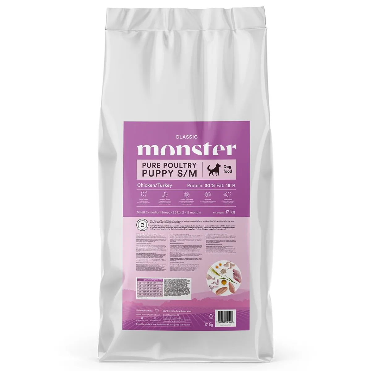 Monster Classic Dog S/M Puppy Poultry>Monster Pet Food Outlet