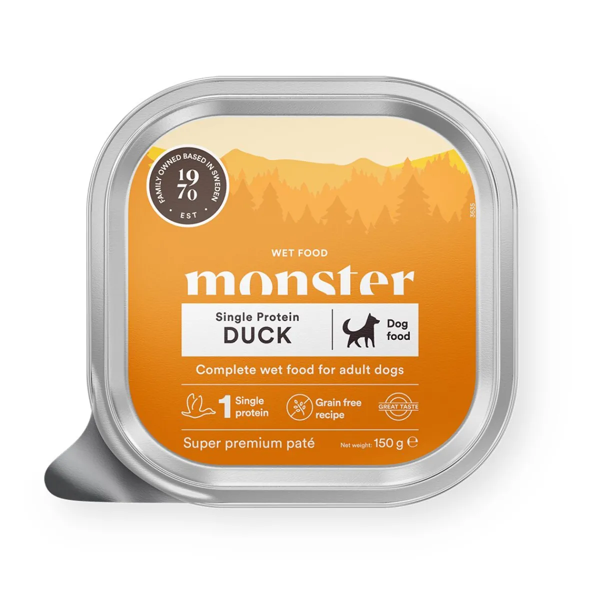 Monster Dog Adult Duck Patee 150 g>Monster Pet Food Outlet
