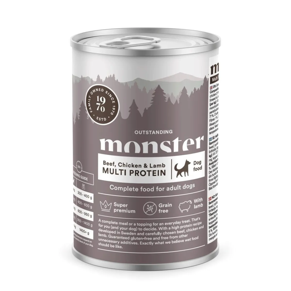 Monster Dog Nauta-kana-lammas 400g>Monster Pet Food Discount
