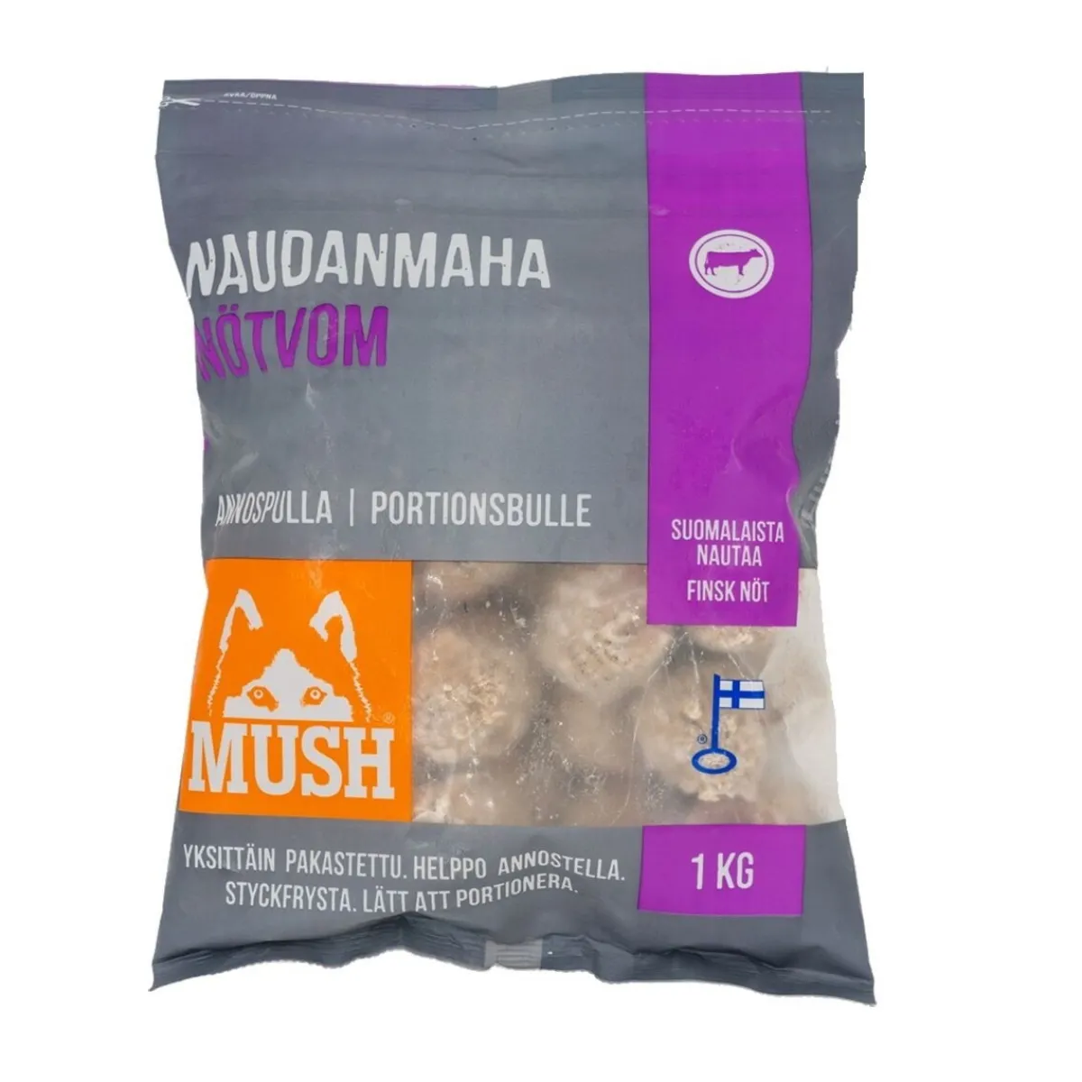 Naudanmaha koiralle 1 kg>Mush Outlet
